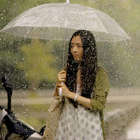 女生失恋淋雨头像