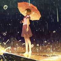 女生失恋淋雨头像