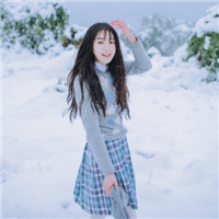 QQ头像雪中女生