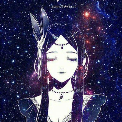 星座梦幻星空女头图片